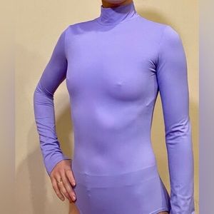 lavender leotard high neck